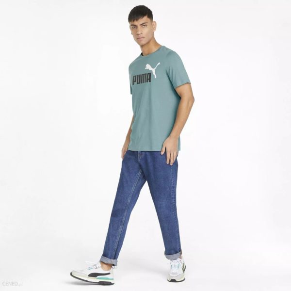 ESS+ 2 Col Logo Tee Mineral Blue – Image 3