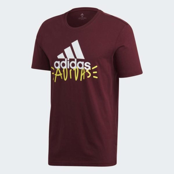 Tee shirt Adidas Grenat