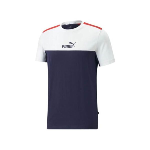 Puma Ensemble Homme ESS Bloc T-Shirt Avec Short Bermuda Casual Confort en Cotton-Bleu – Image 3