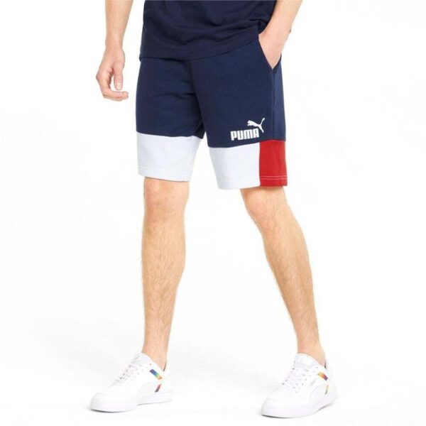 Puma Ensemble Homme ESS Bloc T-Shirt Avec Short Bermuda Casual Confort en Cotton-Bleu – Image 5